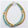 Image 1 : 11) STERLING SILVER AQUA CHALCEDONY BRACELET