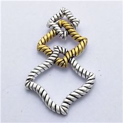 55) STERLING SILVER 2 TONE PENDANT