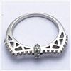 Image 1 : 32) STERLING SILVER CUBIC ZIRCONIA RING SIZE 5.75
