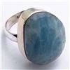 Image 1 : 83) STERLING SILVER AGATE RING SIZE 7