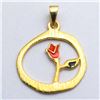 Image 1 : 27) STERLING SILVER GOLD PLATED PENDANT