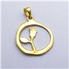 Image 2 : 27) STERLING SILVER GOLD PLATED PENDANT