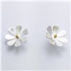 Image 1 : 47) STERLING SILVER 2 TONE STUD EARRINGS