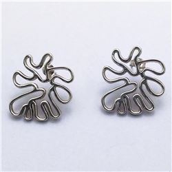 42) STERLING SILVER STUD EARRINGS