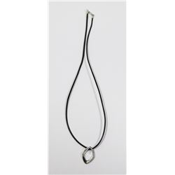 STERLING SILVER DIAMOND PENDANT W/FASHION CORD