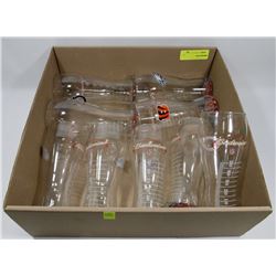 FLAT OF ASSORTED BEER GLASSES