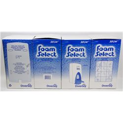 LOT OF 4 FOAM SELECT BY DIVERSEY SOAP DISPENSERS