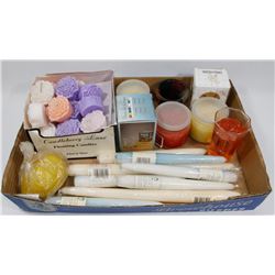 FLAT OF ASSORTED CANDLES