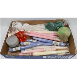 FLAT OF ASSORTED CANDLES