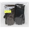 Image 1 : 2PK LADIES LEATHER GLOVES MEDIUM