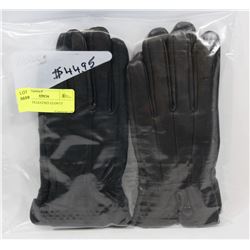 2PK LADIES LEATHER GLOVES MEDIUM