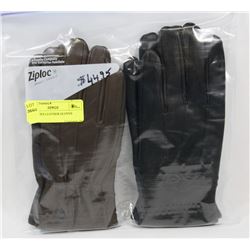 2PK LADIES LEATHER GLOVES LARGE.