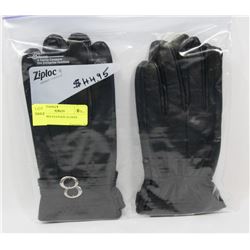 2PK LADIES LEATHER GLOVES LARGE.