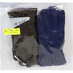 2PK LADIES LEATHER GLOVES X-LARGE.