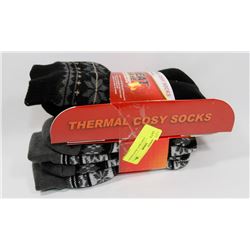 2PK MENS COZY HEAT WAVE SOCKS.