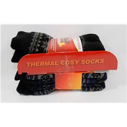 2PK MENS COZY HEAT WAVE SOCKS.