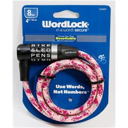 NEW WORDLOCK 4' BICYCLE LOCK