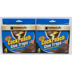 TWO NEW PACKS OF COCK ROACH TRAPS