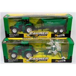 LOT OF TWO NEW FARMER TOY SETS