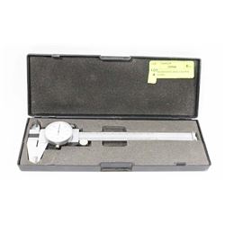 STAINLESS STEEL DIAL CALIPER WITH CASE.