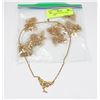 Image 1 : LOT OF 10 NEW GOLD PLATED NECKLACES.