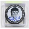 Image 1 : MARCEL DIONNE  1972 SIGNED PUCK SUMMIT SERIES