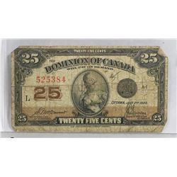 1923 CANADIAN SHINPLASTER.