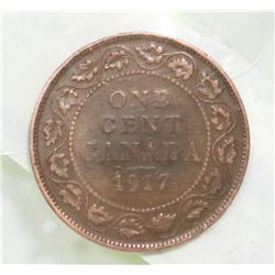 1917 CANADIAN LARGE PENNY.