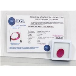 #2-NATURAL RED RUBY GEMSTONE 5.70 CT