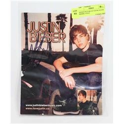 SIGNED PICTURE OF YOUNG JUSTIN BEIBER. 10"X 8"