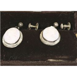 ESTATE CAMEO EARRINGS.