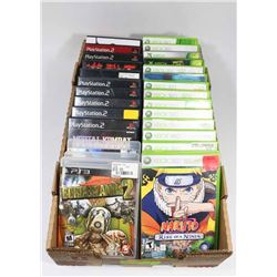 LOT OF XBOX 360, PLAYSTATION 2 & 3, AND PC GAMES