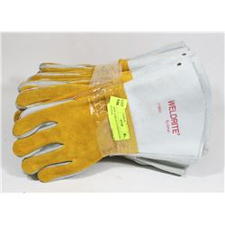 8 NEW PAIRS OF LEATHER WELDING GLOVES