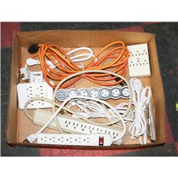LARGE BOX WITH POWERBARS, MULTI-PLUGS,