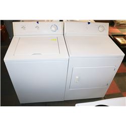 FRIGIDAIRE WHITE WASHER & DRYER SET.