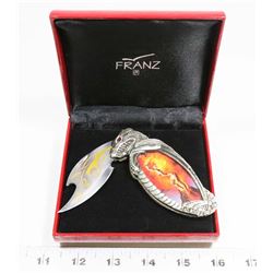 FRANKLIN MINT MISTRESS OF FIRE POCKET KNIFE LIMITE