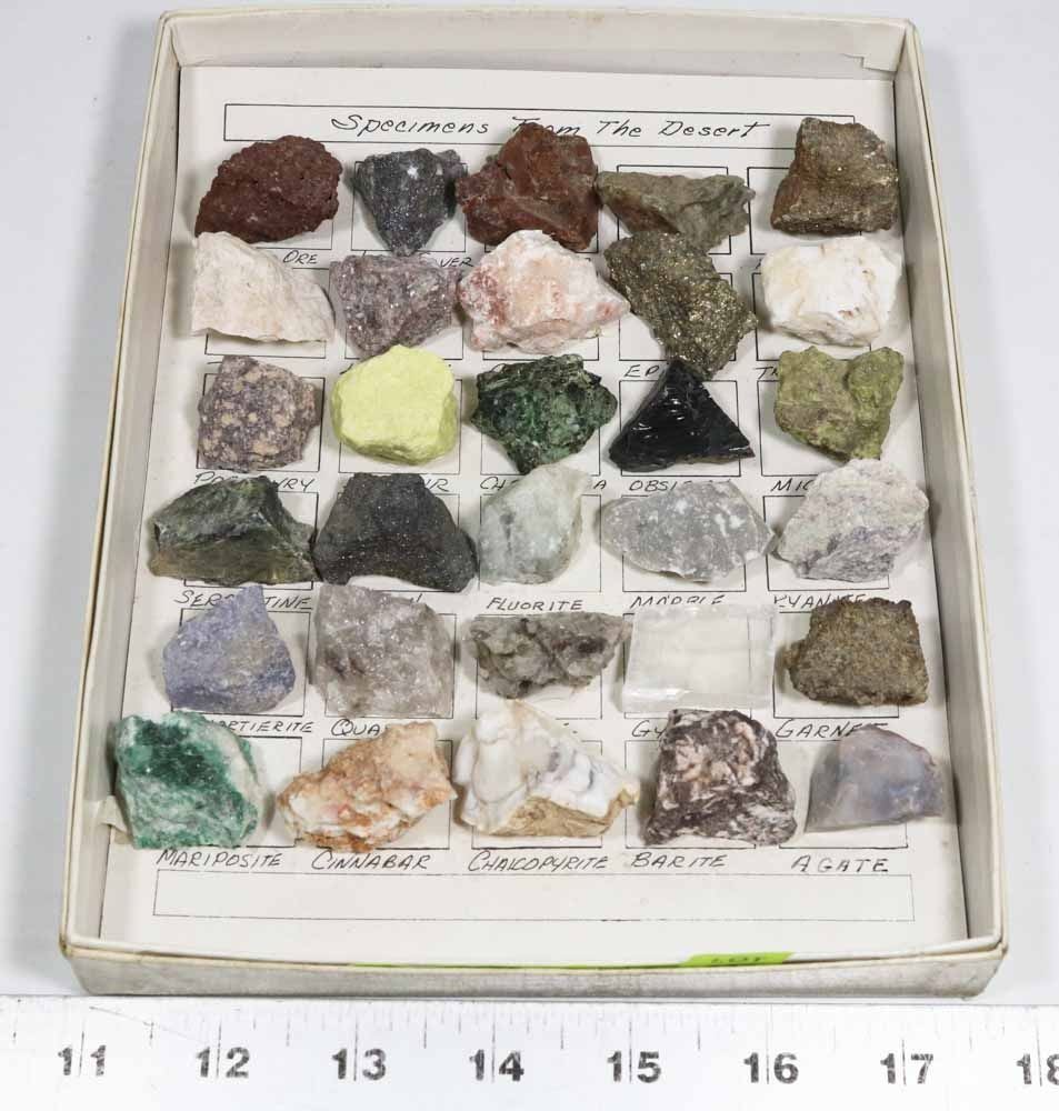 Phywe Sample Rocks Box MINERAL ROCK SPECIMEN SET IN BOX