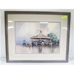 SEASIDE CAROUSEL BY PAUL LANDRY FRAMED NUMBERED