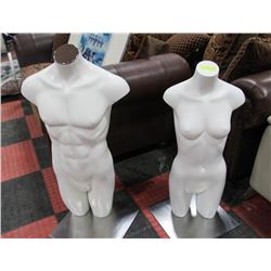 PAIR OF MANNEQUINS WITH STAND.