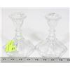 PAIR OF CRYSTAL CANDLE HOLDERS