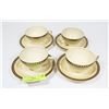 SET OF 4 WOOD'S ENGLAND CUP AND SAUCER SET.