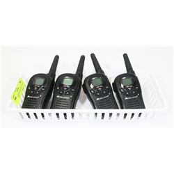 SET OF 4 MIDLAND WALKIE TALKIES 22 KM RANGE