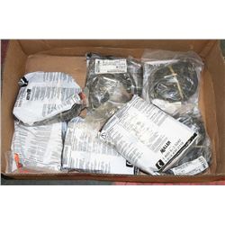 BOX OF MINERS BELTS WITH LIGHT STRAPS