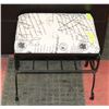 Image 1 : SMALL FRENCH SHOWHOME FOOTSTOOL. 16"X11.5"X17".