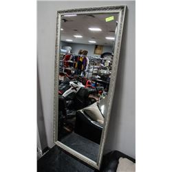 LARGE DECORATIVE WOOD FRAMED MIRROR
