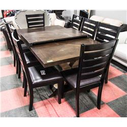 KITCHEN TABLE WITH 24" LEAF AND 8 SIDECHAIRS