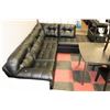 Image 1 : LARGE BLACK LEATHERETTE CHAISE LOUNGE SECTIONAL