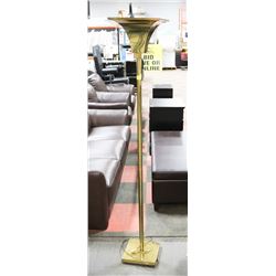 BRASS TONE FLOOR LAMP