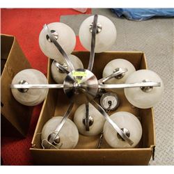 9 LIGHT WIRED IN CHANDELIER.