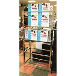 5 TIER METAL SHELVING UNIT. 35.5"X20"X70.5".